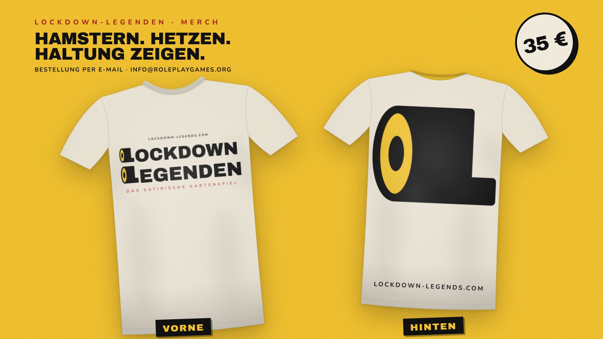 T-Shirt Weiß, vorn und hinten